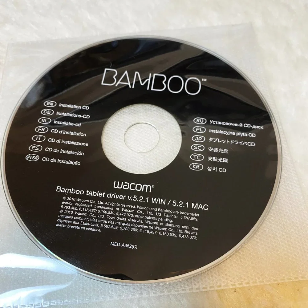 Wacom Bamboo Pen Tablet Size 9.8 x 6.9 inches